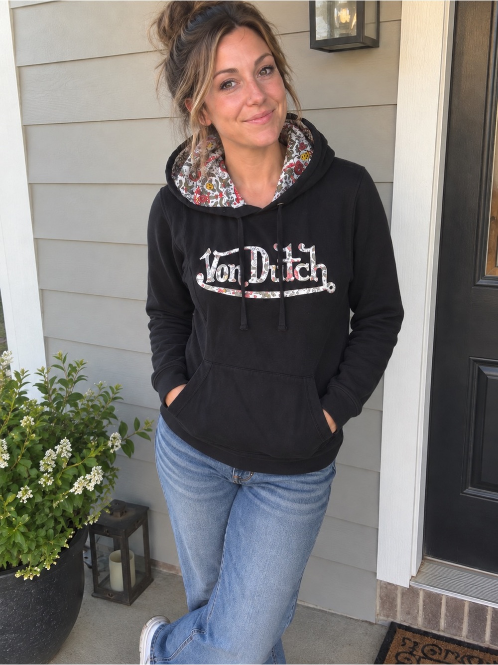 Vintage Y2K Von Dutch Kustom Made Tattoo Print Hoodie